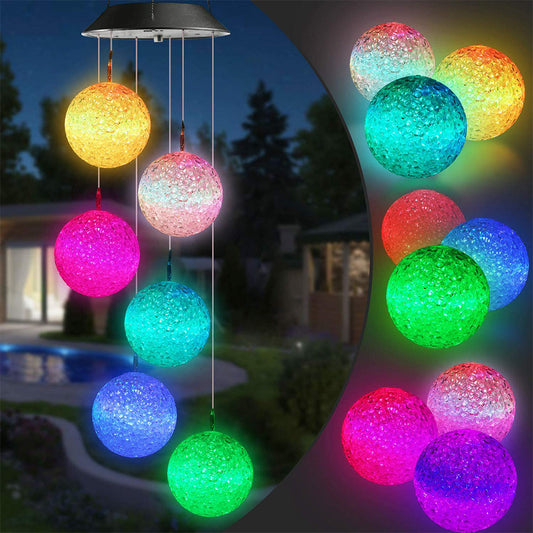 Solar Wind Chime Light- Color Changing Crystal Ball LED