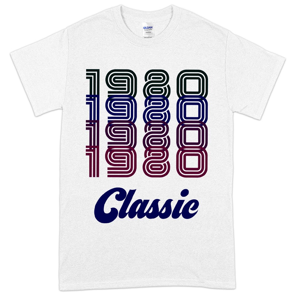 1980 Classic Cotton T-Shirt - 1980 T-Shirt - 80s Tee Shirt