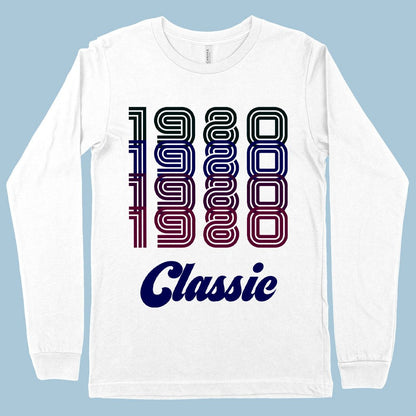 1980 Classic Long Sleeve T-Shirt - 1980 T-Shirt - 80s Tee Shirt