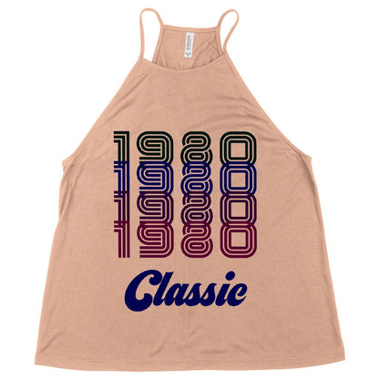 Women's Flowy High Neck Tank Top - 1980 Tank - 80s Tank