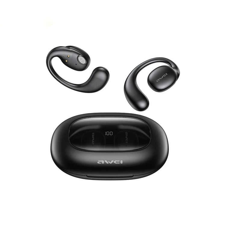 awei T80 Air Conduction Sport TWS Bluetooth Earbuds(Black)