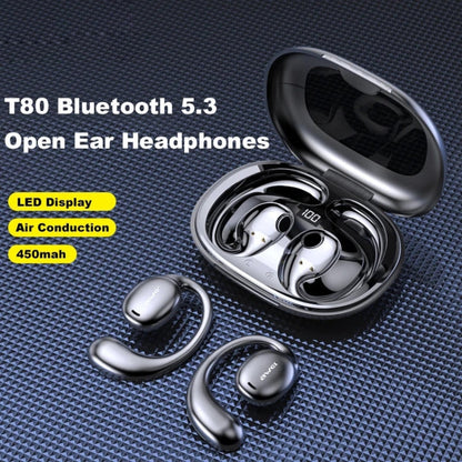 awei T80 Air Conduction Sport TWS Bluetooth Earbuds(Black)