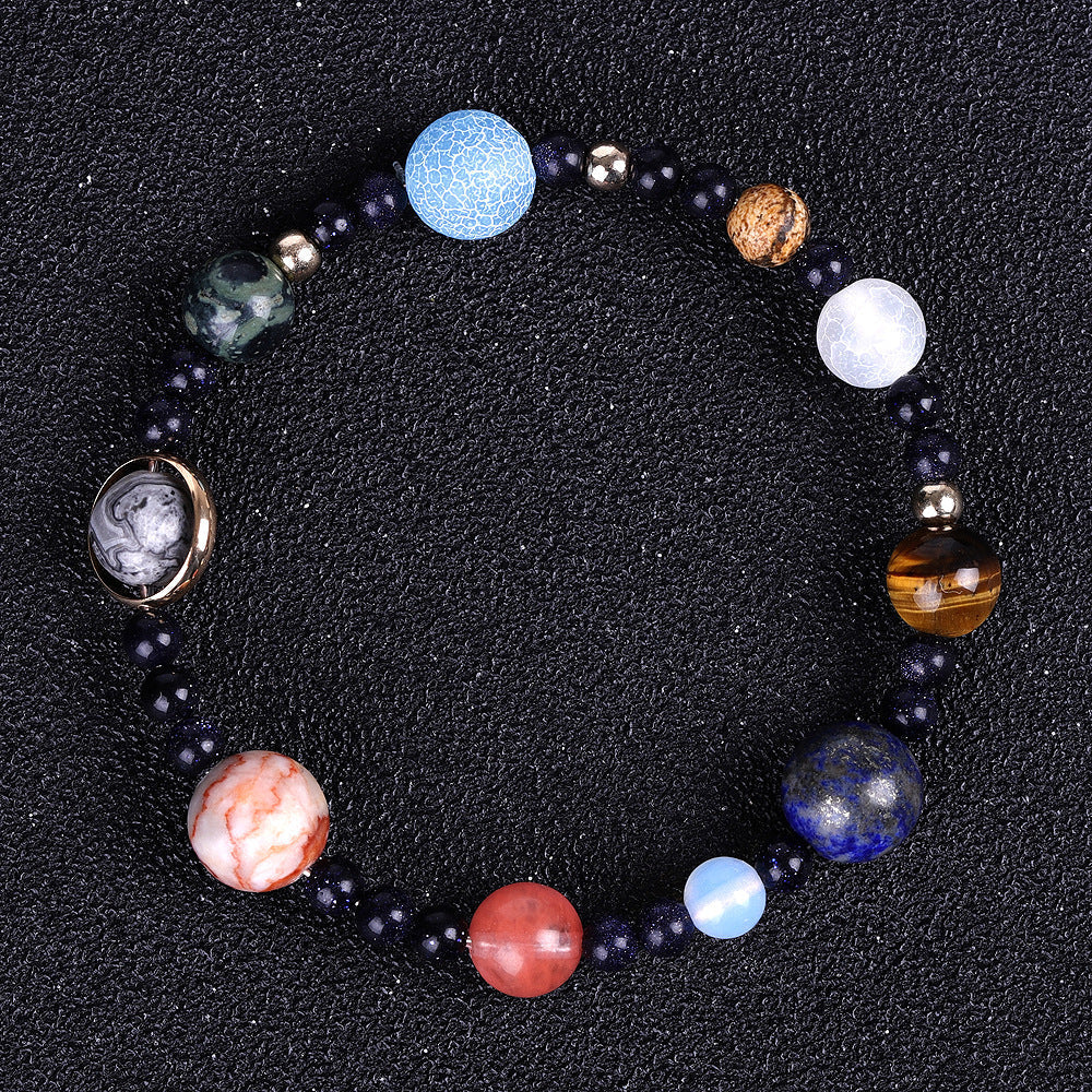 Planets of the Galaxy Marble Stretch Bracelet