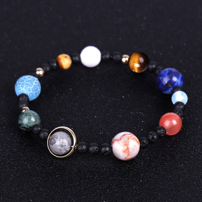 Planets of the Galaxy Marble Stretch Bracelet