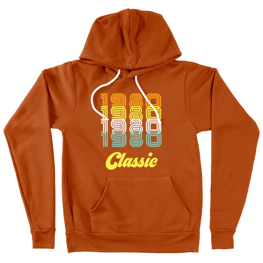 1980 Classic Fleece Hoodie - 1980 Hoodie - 80s Hoodie