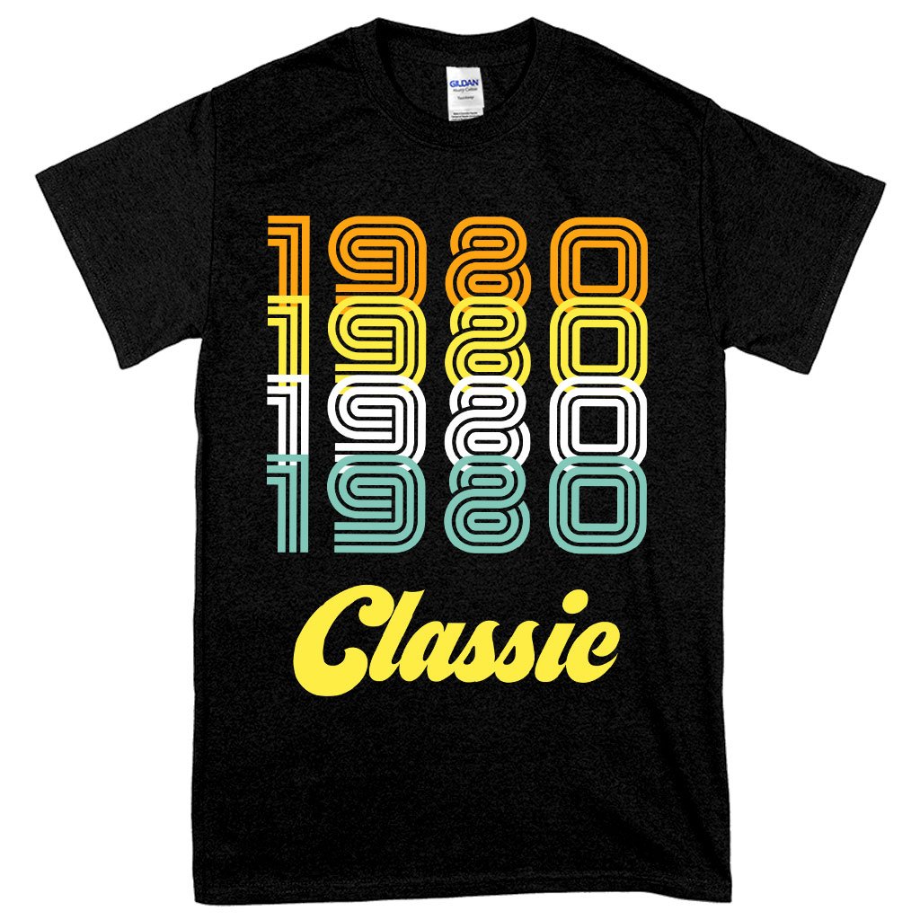 1980 Classic Cotton T-Shirt - 1980 T-Shirt - 80s Tee Shirt