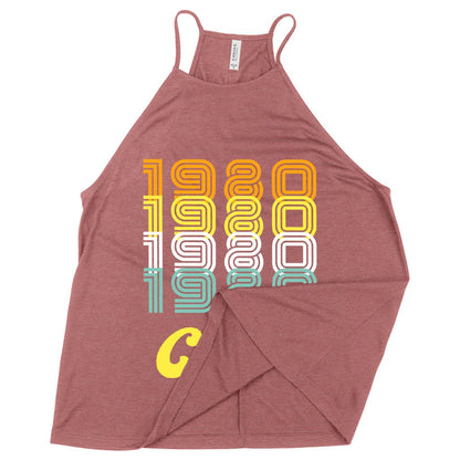 Women's Flowy High Neck Tank Top - 1980 Tank - 80s Tank