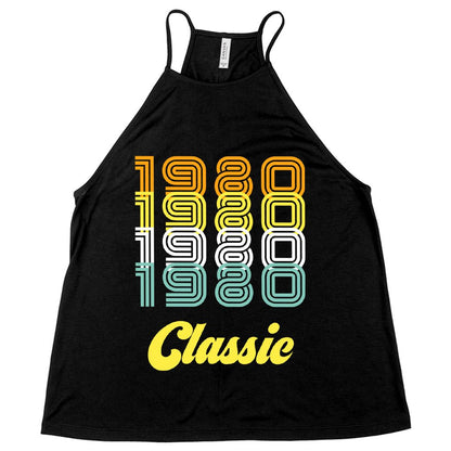 Women's Flowy High Neck Tank Top - 1980 Tank - 80s Tank