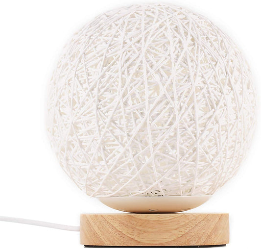 Decorative Moon Lamp - Wooden Base - USB Charger